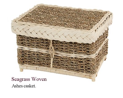 Seagrass ashes casket