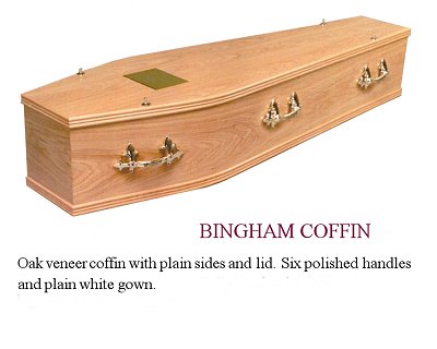 Bingham Oak Veneered Coffin