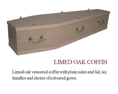Limed Oak Veneered Coffin