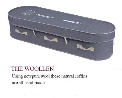 Woollen coffin