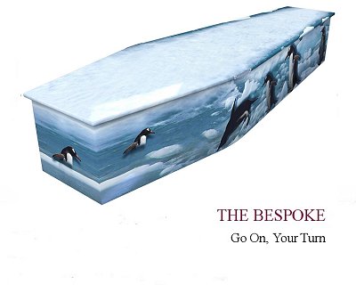 Bespoke go on, your turn theme colourful coffin